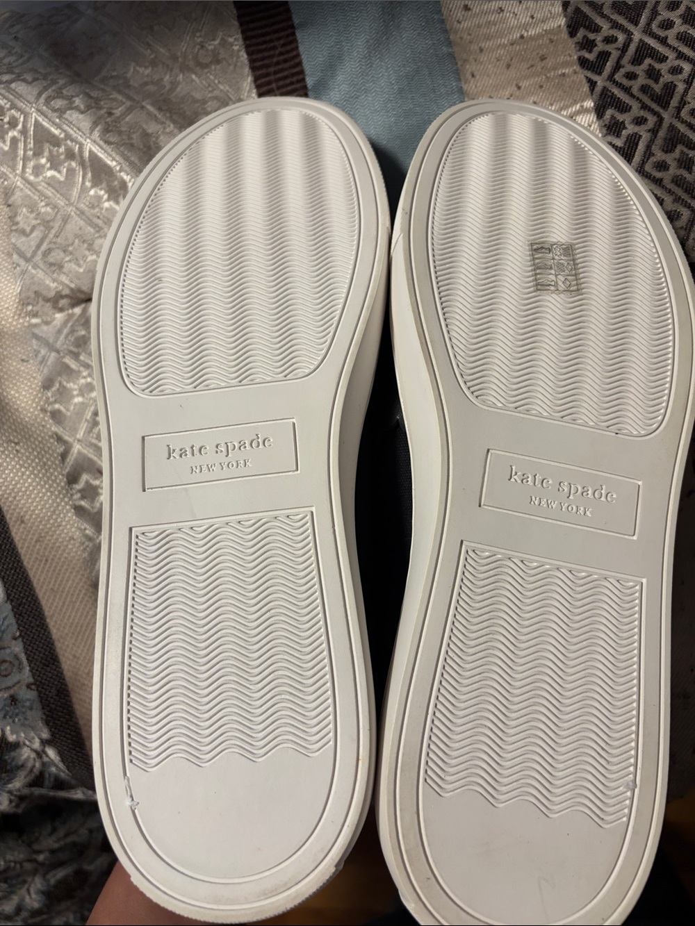 Kate Spade Black Scalloped Slip-On Sneakers - Picture 5 of 6